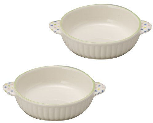 (Small) Banko mercanc?as lunar fuente para gratinar L?nea Verde ronda, juego de 2 14046-2 (Jap?n importaci?n / El paquete y el manual est?n escritos en japon?s)