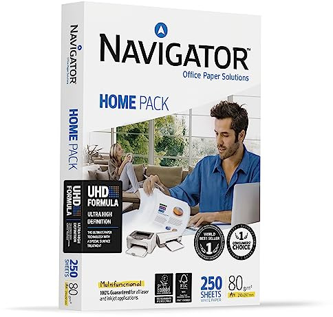 Navigator Home Pack - Pack de 250 hojas, A4, 80 gr, 1 paquete
