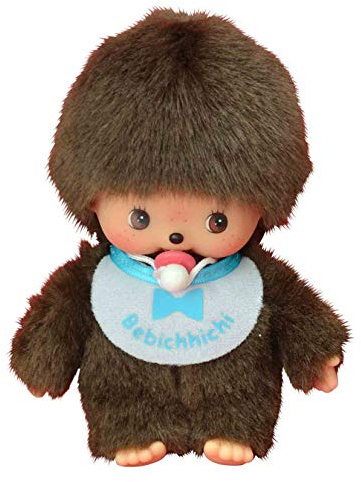 Sekiguchi 235540 - Original Bebichhichi niño, de Felpa marrón, con Babero, Aprox. 15 cm