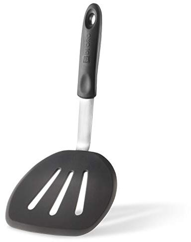 DI ORO® - Serie Chef - Spatola larga in silicone e acciaio inossidabile - Resistente al calore fino a 315°C - La migliore paletta da cucina - Perfetta per uova e frittelle