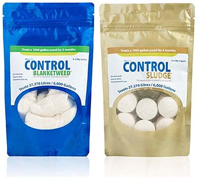 Swell Control Sludge and Blanketweed 2 Pack. Pond Clear Water Treatment, Pond Algae Remover, Sludge Remover and Pond Cleaner