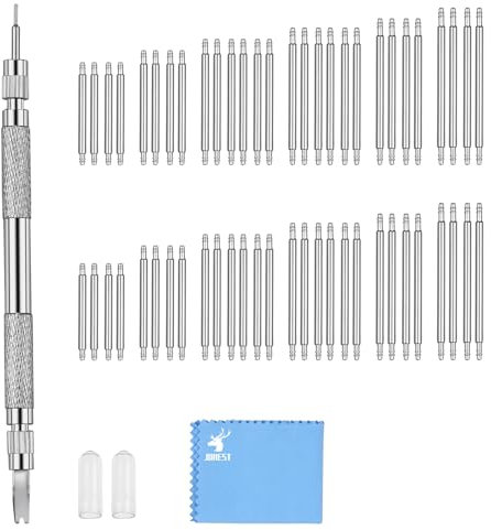 JOREST Uhren Federstegwerkzeug Set, Uhrmacherwerkzeug set, Uhrenwerkzeug zum Ersetzen des Uhrenarmband, Benutzerhandbuch, 56PCS (16-26mm) Federsteg