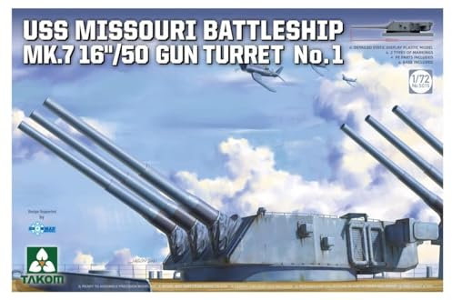 TAKOM TKO5015 5015 USS Missouri Mk.7 16inch/50 - Torre de cañón n.º 1 (escala 1:72)