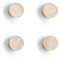 Zeller 11244 Magnet-Set Wood, 4-TLG., Holz, ca. Ø 2,2 x 1,5 cm