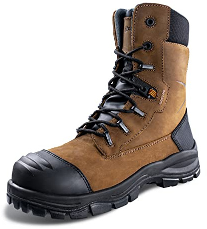 ANDANDA Bottes de Sécurité Chantier, SRC Antiperforation, Imperméable, Résistance au Choc/Acide/Alcali, Antidérapant, Chaussures de Sécurité Hommes Montante, Lacets Construction/Randonnée/Armée