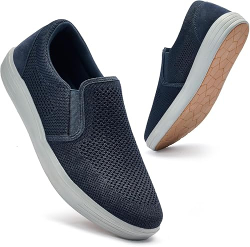 Puxowe Zapatillas de Deporte para Hombre Deslizamiento en Zapatillas de Ocio Ligeras Atmungsaktiv Netz Manos Libres Zapatillas Planas