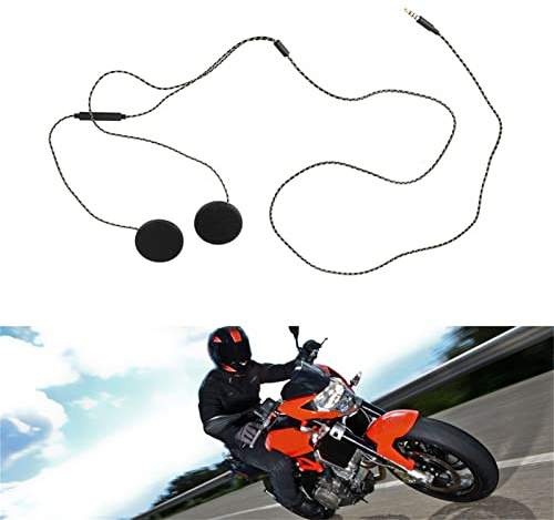 Ejoyous Hjälmhögtalare 3,5 mm uttag, hörlurar för motorcykelhjälmar, hjälmhörlurar med kabel, hjälm headset, högtalare, för IOS Android MP3-dator