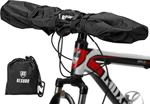 Besudo 30-B-US Housse de protection pour guidon de vélo - Protection de guidon pour vélo - Housse de protection pour porte-bagages arrière - Protection contre la pluie
