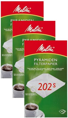 Melitta Professional Pyramidenfilterpapier Pa SF 202 S (Packung mit 3) Weiß