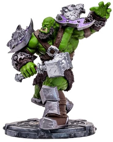 Lansay - McFarlane Toys - Figurine World of Warcraft Orc - Chaman/Guerrier - Échelle 1:12 - Licence Officielle - Jouet Jeu Video - WoW Collection - Accessoires Inclus - Idée Cadeau Geek