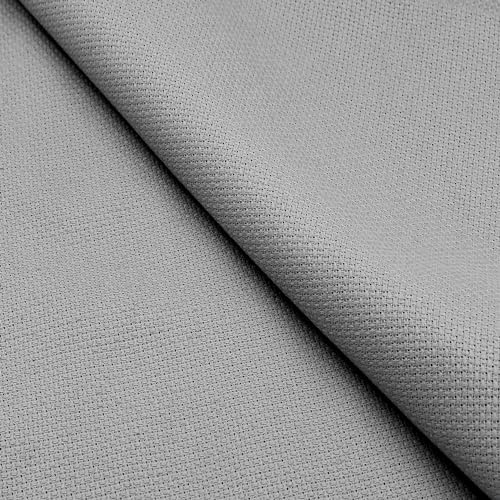 Aida-stoff Virginia Tex Kreuzstich Stickerei COUNT 11, Aida Stoff 100 cm x 150 cm 100% Baumwolle, hochwertiger Stoff zum Sticken und kreativen Handarbeiten (Grau)