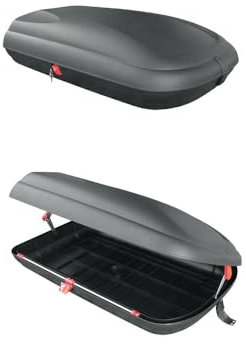 Ricambycar Dachbox Auto BA320 - Dachkoffer für Auto 320l - Autobox Dach im Carbonlook - Roof Box Autodach mit Zentralverriegelung - Aerodynamische Dachbox