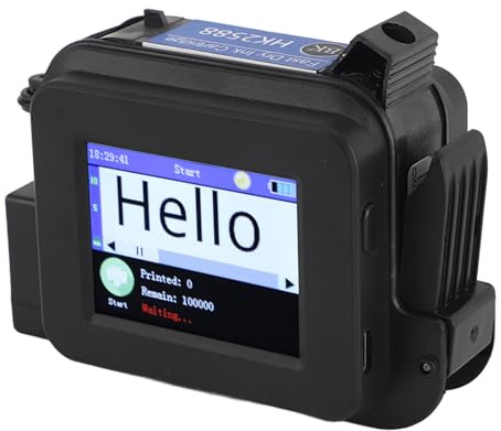 Yunir Impresora de Inyección de Tinta Portátil para Cualquier Superficie, Impresora de Inyección de Tinta de Bolsillo con Altura de Impresión Ajustable, con Tinta de Secado Rápido,