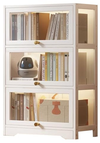 Poxvythb vitrine, glasvitrine,pflanzenvitrine, glasvitrine stehend, vitrine hängend, Sammlerstücke,Aufbewahrungsschränke für Spielzimmer für Haus(60x33x106cm/3 Schicht/Weiß)