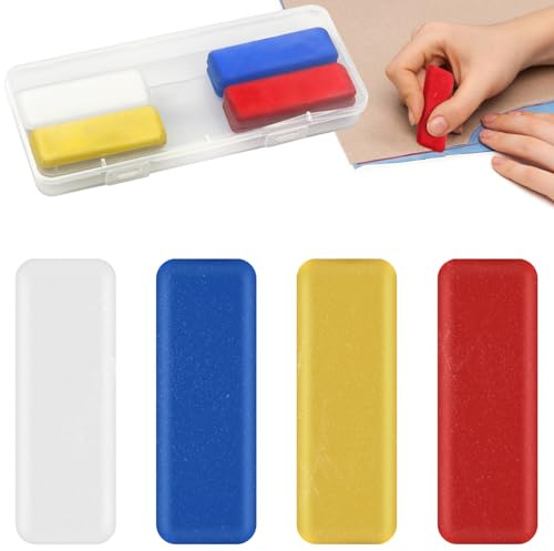 Lunhoo 12 Pack Tailors Chalk, Fabric Chalk with Clear Plastic Box, Tailors Sewing Chalk for Marking Fabrics, Sewing Supplies, 4 Colours