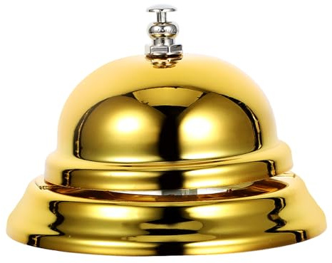 Ciieeo Campanello da Tavolo in Metallo per Ristorante e Bar, Campanello di Chiamata del Servizio Pasti in Lega, Campana Risposta per Reception Hotel e Giochi Colore Casuale Stile Casuale