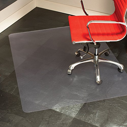 ES Robbins Natural Origin Rectangle Vinyl Chair Mat for Hard Floor, 46 by 60-Inch, Clear
