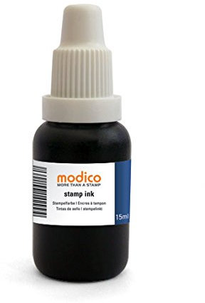 Modico schnelltrocknende Stempelfarbe Genius Nachfüllfarbe 15ml, Farbe Blau