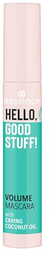 essence HELLO, GOOD STUFF! VOLUME MASCARA, Schwarz, volumengebend, pflegend, definierend, verlängernd, vegan, ohne Mikroplastikpartikel, Nanopartikel frei, ohne Alkohol, 1er Pack (13ml)
