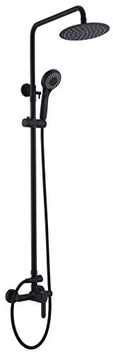 IMEX Rom svart duschset med ett handtag BDR002