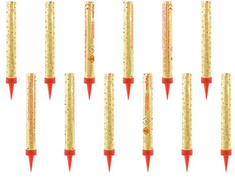 Tortenfontänen, in Goldfarbe, 12cm (1 VPE / 12 Stk.)