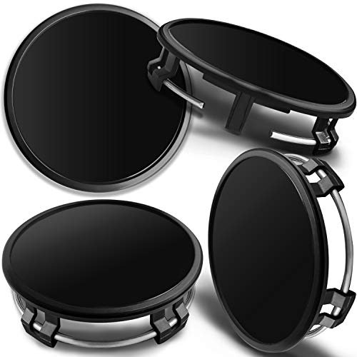 Biomar Labs Kompatibel mit Nabendeckel Mercedes Benz 75mm Felgendeckel Nabenkappen Radnabendeckel Nabendeckung Radkappen B66470207 / B66470200 Alufelgen Deckel Schwarz cm 0