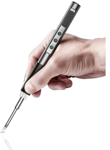 Nimomo USB Lötkolben, 65W Akku Lötkolben Set Elektro Lötkolben Stift Lötpistole Digital Lötkolben Mit LCD Display, Lötset Tragbarer Akku Lötkolben Soldering Iron Mit 180-450℃ Einstellbarer Temperatur