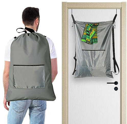 Nizirioo Wäschesack Reise Wäschesack Wäschesammler Hängender Wäschekorb Laundry Bag Travel Seesack Rucksack Wäschesack Camping Zum Halten Schmutziger Kleidung, Schmutzwäsche Organiser