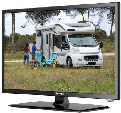 SYLVOX Smart TV, Android 11, 27, pour camping-car, camion, 1080p 60 Hz, lecteur DVD intégré, 12 V, Google Play, Google Assistant, haut-parleur HiFi, camping, voyage, triple tuner, TV de caravane