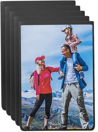 sourcing map 2.5x3.5 Magnetic Picture Frames for Refrigerator,Black,5Pcs