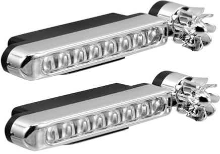 iplusmile 2piezas Luces Led De Circulación Diurna De Energía Eólica Ajustables Para Automóviles y Motocicletas Luz Diurna Blanca Montaje Rotativo