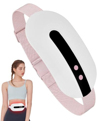 Cintura Termica Mestruale con Massaggio, Cuscinetto Riscaldante Elettrica Wireless con 3 Modalità di Riscaldamento, USB/Batteria Riscaldante per Alleviare il Dolore Alla Schiena, Addome/Stomaco