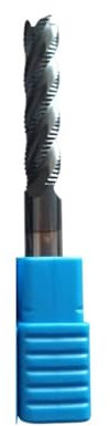 Temhyu 4mm 6mm 8mm 10mm 12mm tige 4 cannelures HRC45/55/60 fraise en bout d'ébauche outils de fraisage en spirale CNC fraises en bout de maïs fraises(HRC60,D6x15x50L)