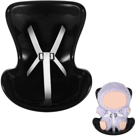 Car Seat for 10-17cm Dolls, Have a Seat with Soft Furry Cushion Air Vent Clip & Desktop Stand for for Blind Box Doll Display, Cute and Functional Car Ornament Accessories for Collectors Fans