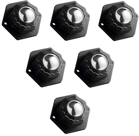 6 Pcs Roulette Charge Lourde, Roulettes à Billes pour Forte Charge Charge 200kg, Petite Roulettes pour Meubles, Roulettes Pivotantes Autocollantes, Roulettes Plates pour Petits Appareils de Cuisine