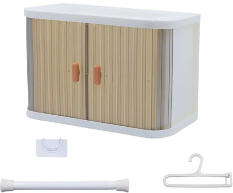 AOOOWER Armoire de rangement pliable multifonction pour vêtements de poupée, accessoires cosmétiques, bijoux avec barre d'organisation et cintres