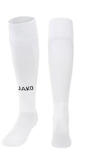 JAKO Herren støttestrømpe Glasgow 2.0 Stutzenstrumpf, Weiß, 39-42 EU