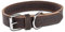 Dog Collar - Greased Leather Dog Collar Real Leather Fat-Tony Dark Brown (S)