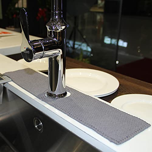 Jumygear 28'' Extended Kitchen Sink Faucet Absorbent Mat, Fabric
