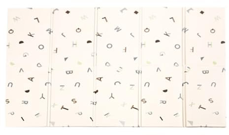 KandyToys 1.98m x 1.48m Folding Alphabet Baby Mat | Thick Padded XPE Baby Crawl Mat | Waterproof | Safe