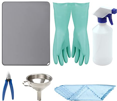 ANYCUBIC Werkzeuge für Resin 3D Drucker, Toolkit mit Zangen, Lappen, Handschuhe, Filter, Silikonpads, Sprühflasche, 3D Drucker Zubehör für LCD/DLP/SLA 3D Drucker