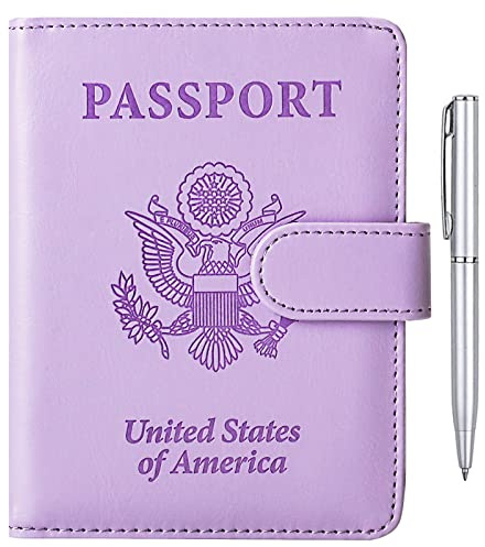 TIGARI Passport Holder for Travel Women Men, PU Leather Waterproof RFID Wallet Cover Case Sleeve, Valentines Day Gifts, Vacation Plane Cruise Travel Document Organizer Essentials