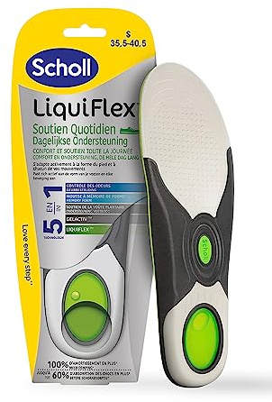 Dr. Scholl's Semelles LiquiFlex Femme - Soutien Mémoire de Forme et Voûte Plantaire - Réduit Fatigue Journée Longue - Confort - Idéal Chaussures de Ville et Quotidiennes - Taille 35,5-40,5-1 Paire