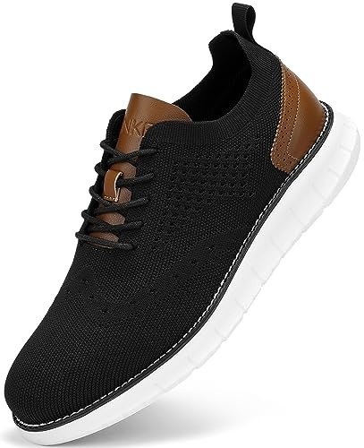 SVNKE Homme Ville Chaussure Business Chaussures à Lacets Comfort Respirant Affaires Léger Dressing Oxford pour Hommes Costume Mariage Noir 42