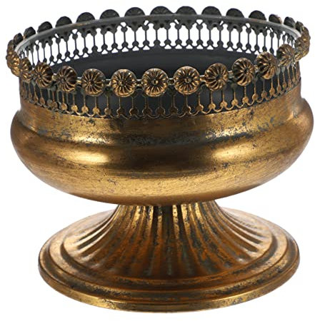 BCOATH Golder Blumentopf Im Retro-Stil Dekorativer Pflanzentopf Mit Trophäenform Aus Bevorzugtem Material Langlebig Und Vielseitig Einsetzbar Für Blumen Und Dekoration