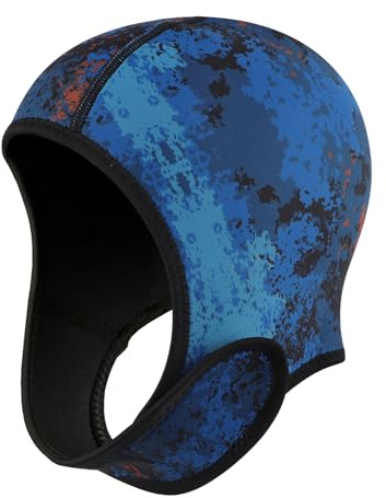 Neoprene Diving Hood with Chin Strap, 2MM Thermal Wetsuit Hood Cap Swim Caps Dive Cap Surf Cap Stretchable Diving Cap Surfing Hood for Water Sports, Swimming Kayaking Snorkeling Sailing Canoeing