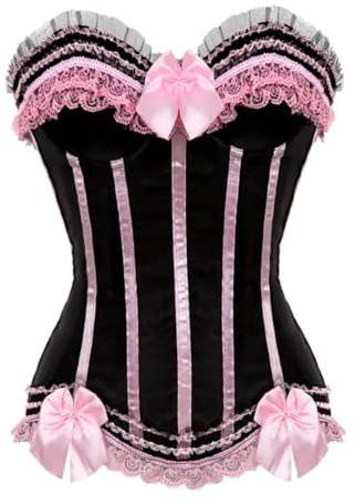 Ramillete gótico con encaje para mujer, estilo steampunk, vintage, sexy, overbusto, bustier, carnaval, fiesta, clubwear