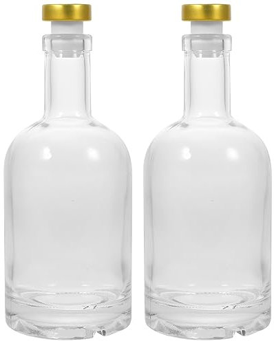 SOIMISS 2 Pezzi bottiglia di con tappo bottiglie decanter per whisky vodka bottiglie di vino etichette bottiglie di per bevande bottiglie di vuote per liquido