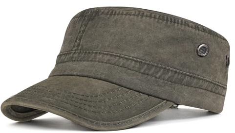 AYPOW Gorra Militar para Hombre y Mujer, Unisex 100% Algodón Clásico Gorra de Béisbol Vintage Ajustable y Plegable, Sombrero de Sol Protección UV Lavada para Running Senderismo