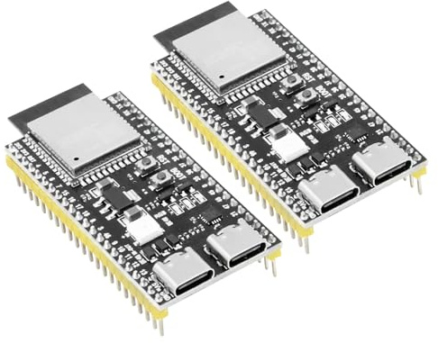 RUIZHI con ESP32 S3 ESP32-S3 DevKitC-1-N16R8 Scheda di sviluppo con Doppia interfaccia Type-C e 2,4-GHz WLAN Bluetooth 5.0 Saldatura Compatibile con Arduino(2 Piezas)